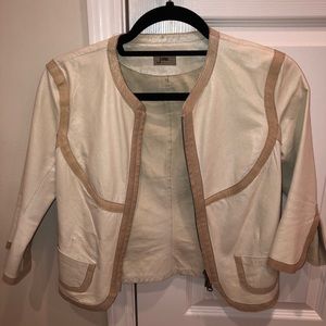 June Cropped leather jacket small